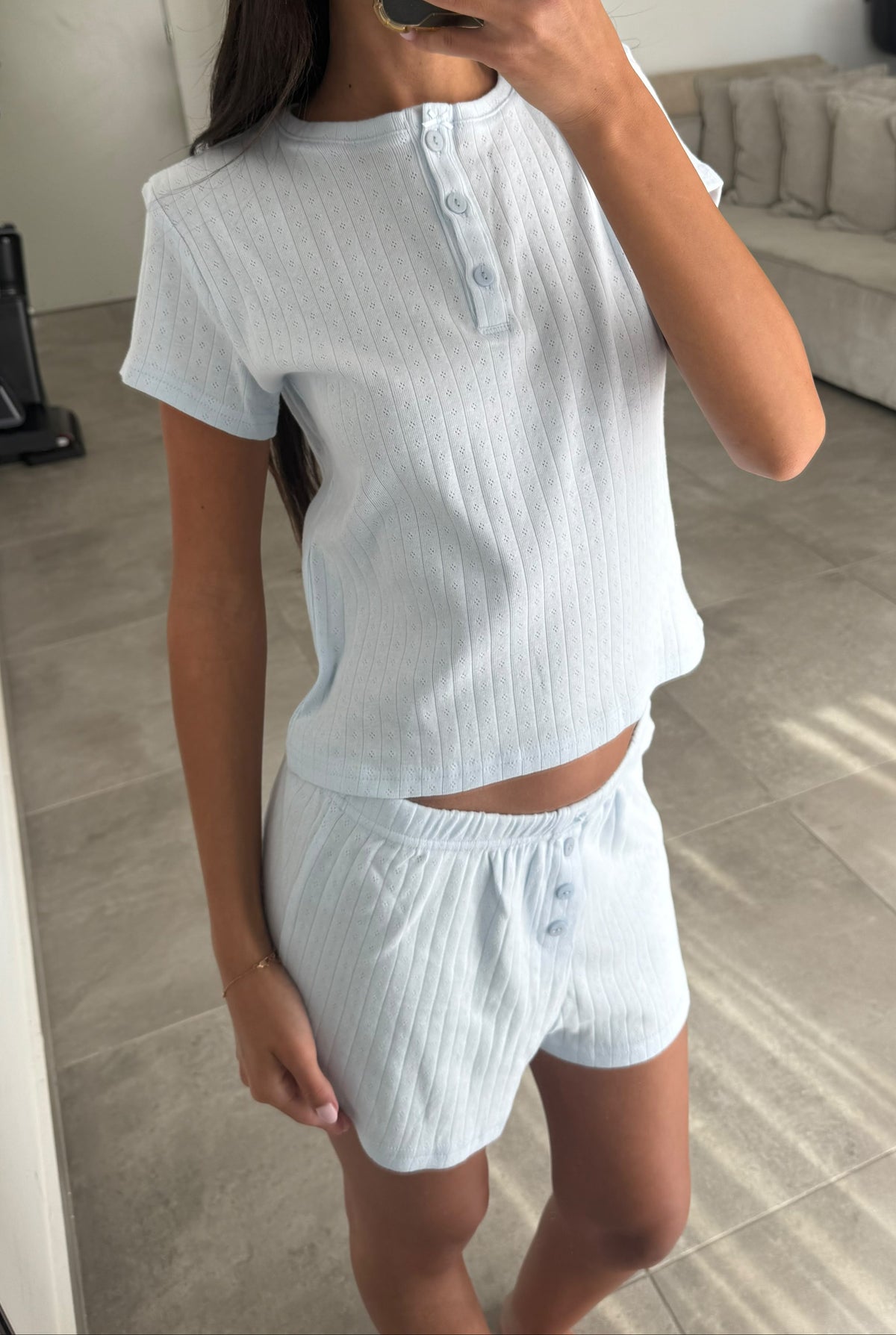LUNA - T-SHIRT TOP Blue