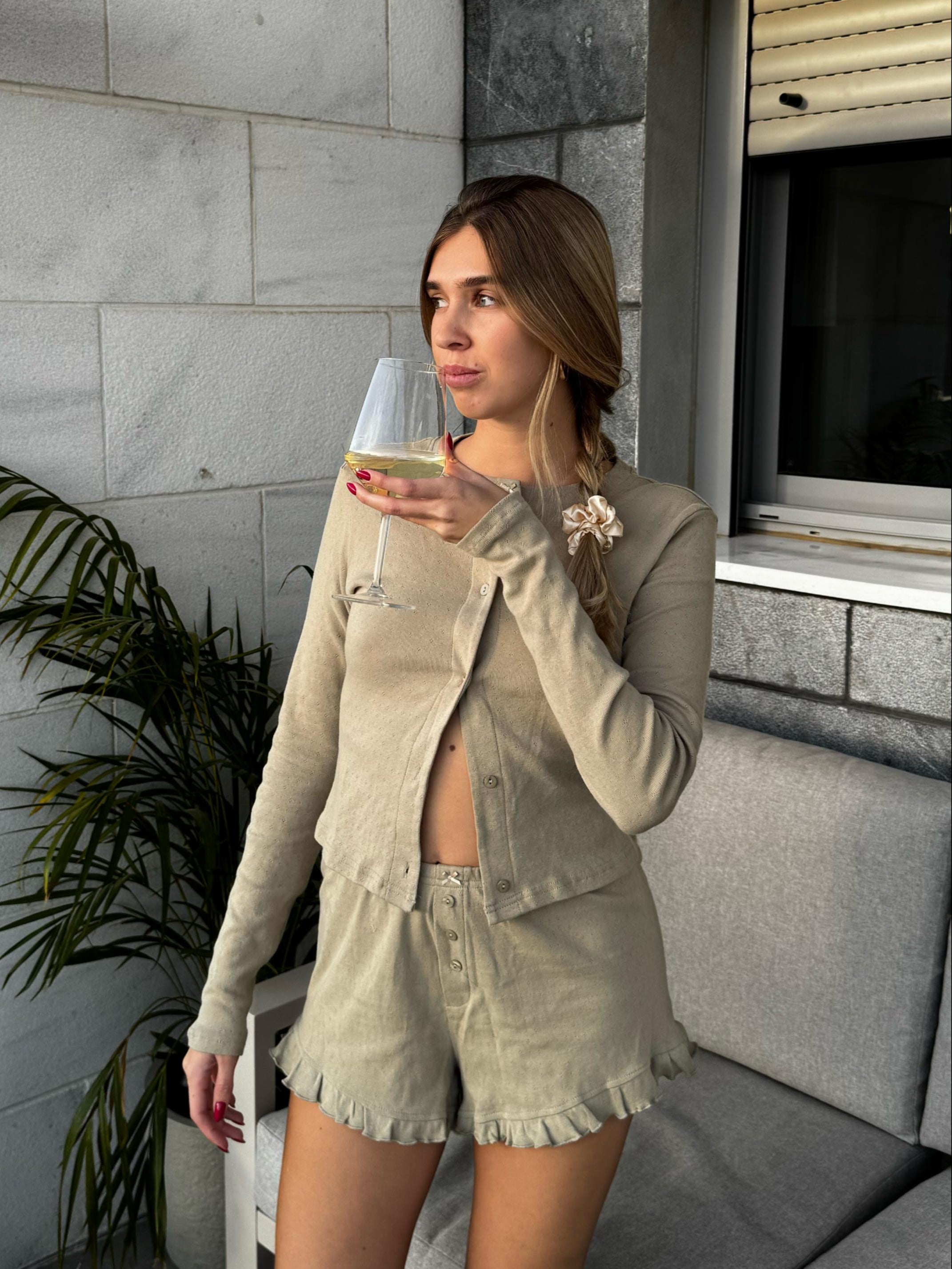 CALMA - TOP Olive green