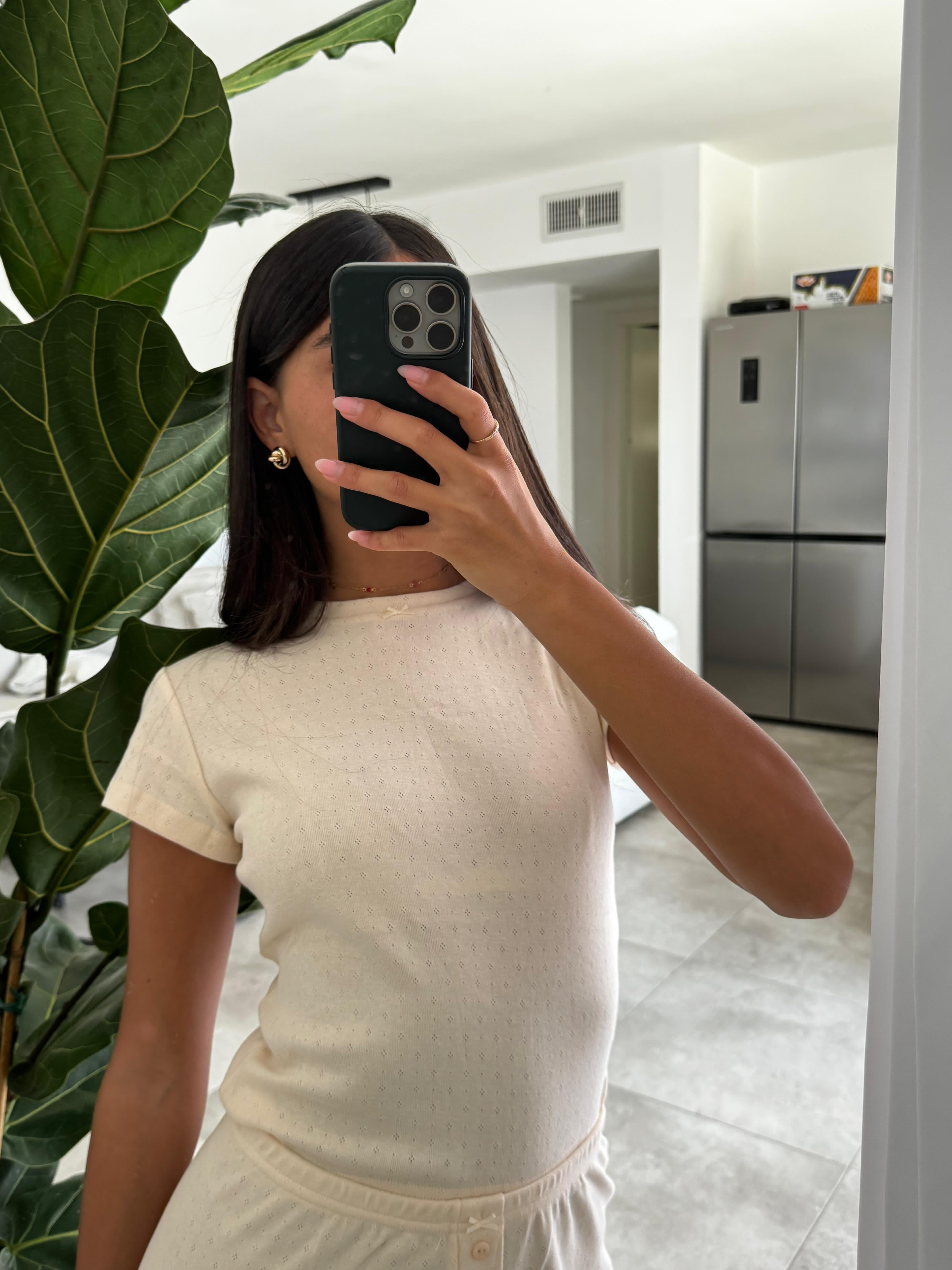 CALMA - T-SHIRT TOP Peach