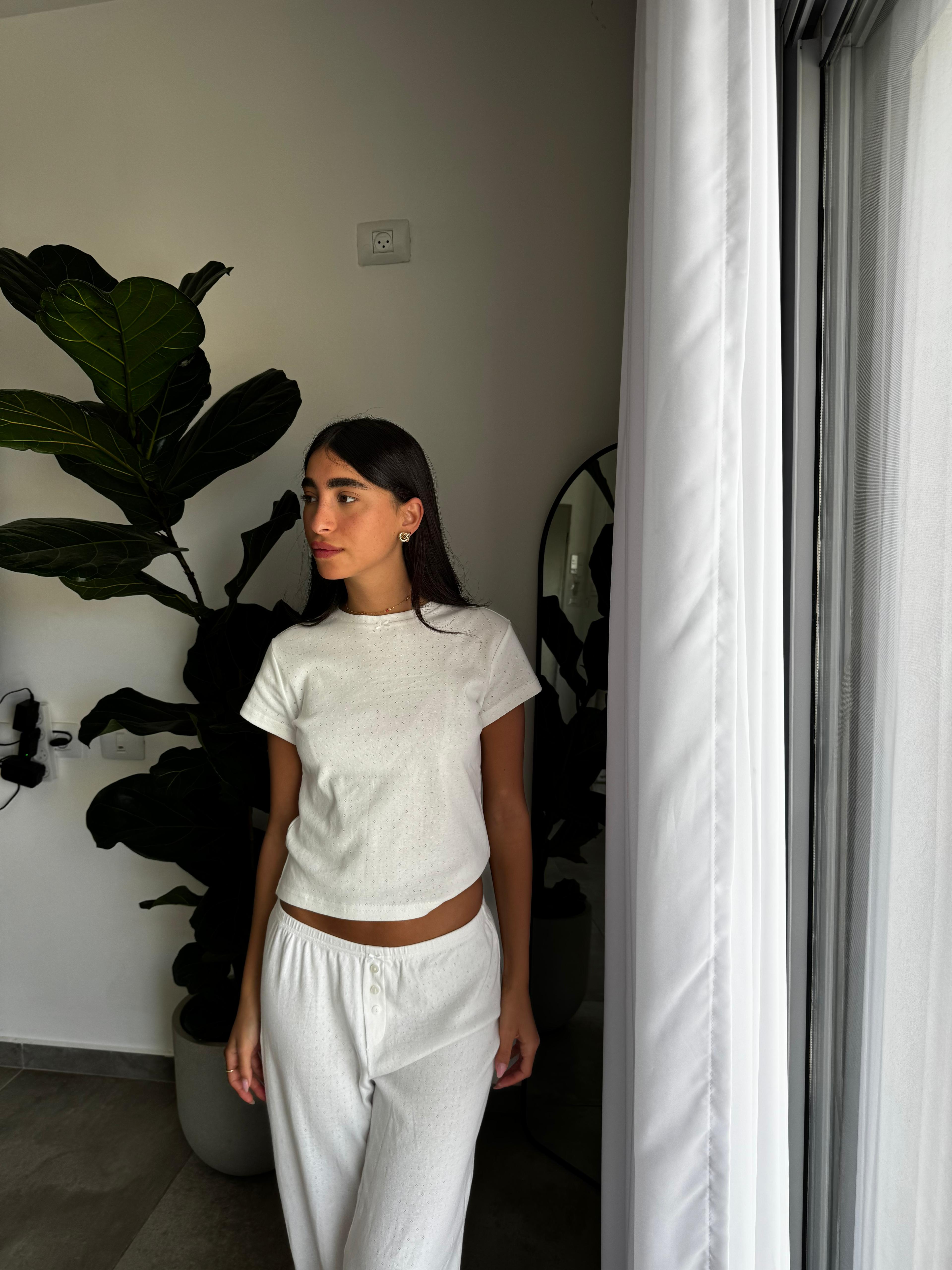 CALMA - T-SHIRT TOP White