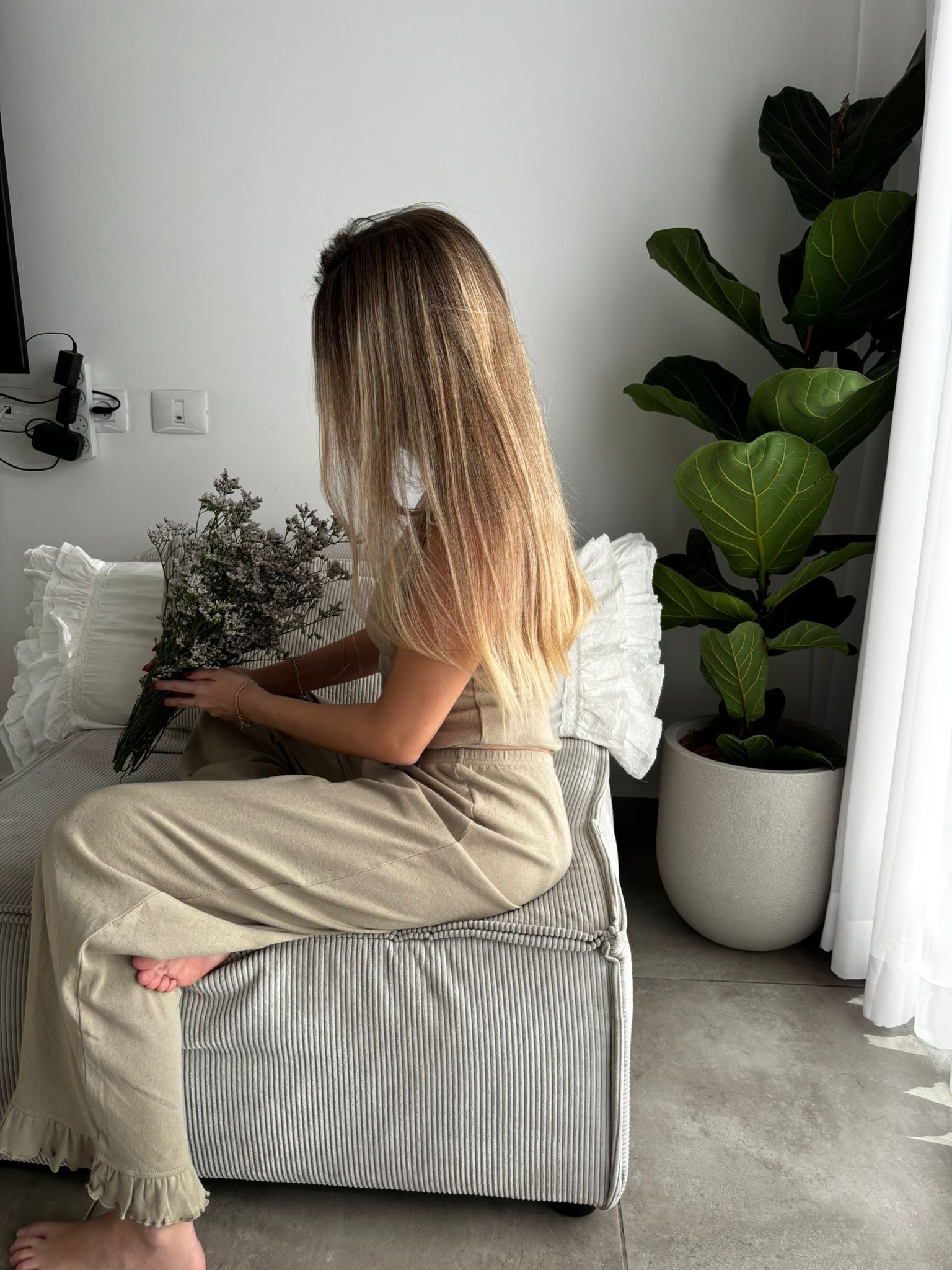 SOGNO BOTTOM Olive green