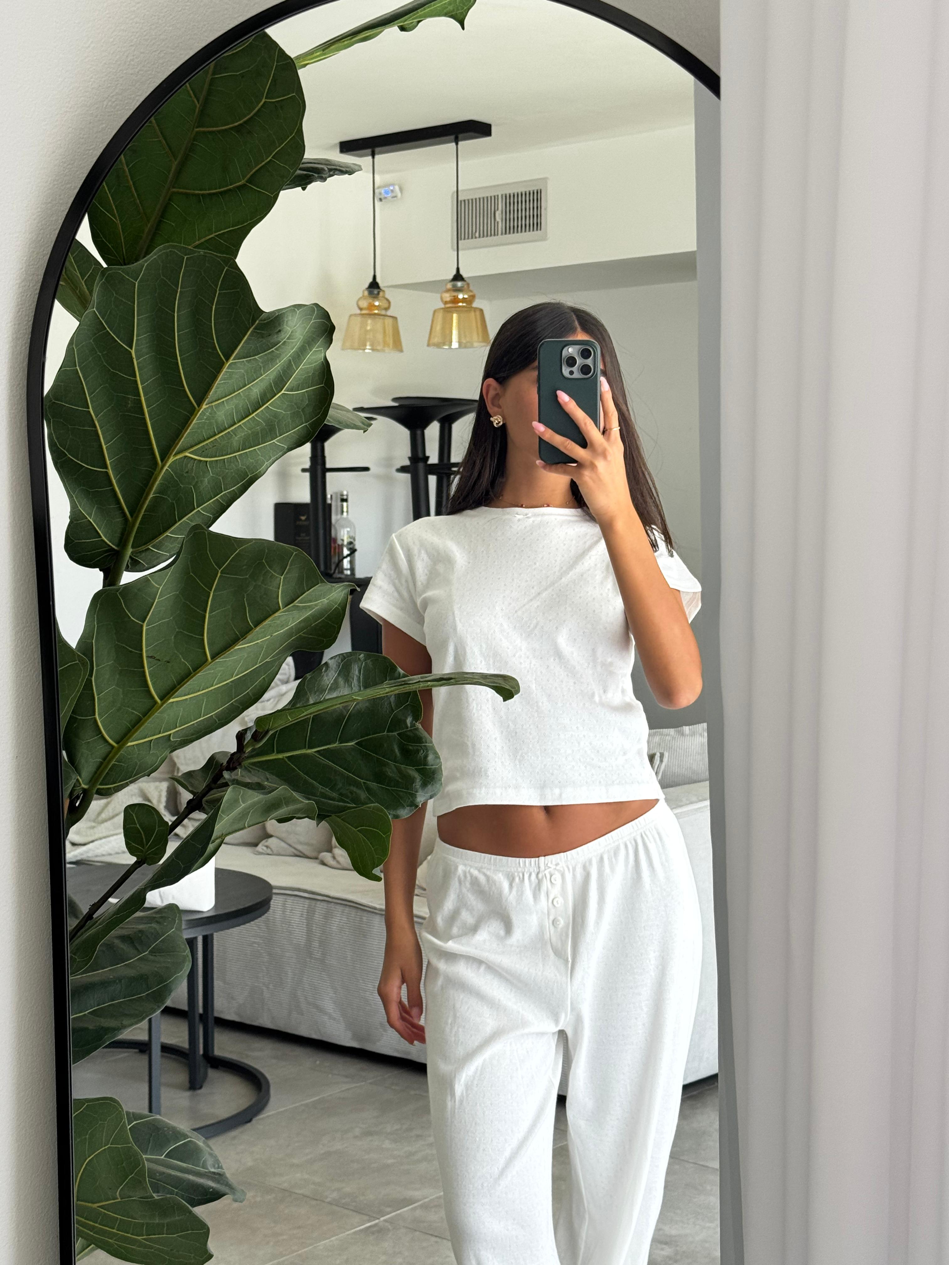 CALMA - T-SHIRT TOP White