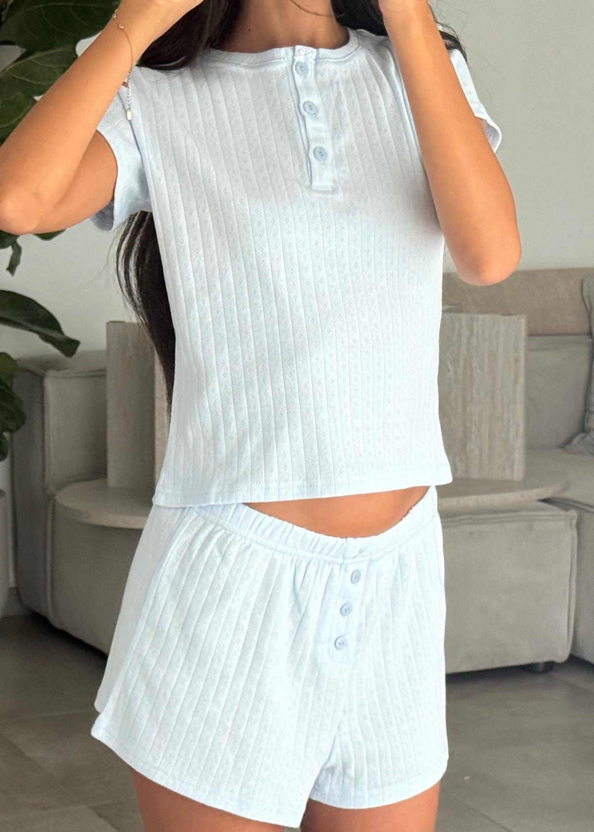 LUNA - T-SHIRT TOP Blue