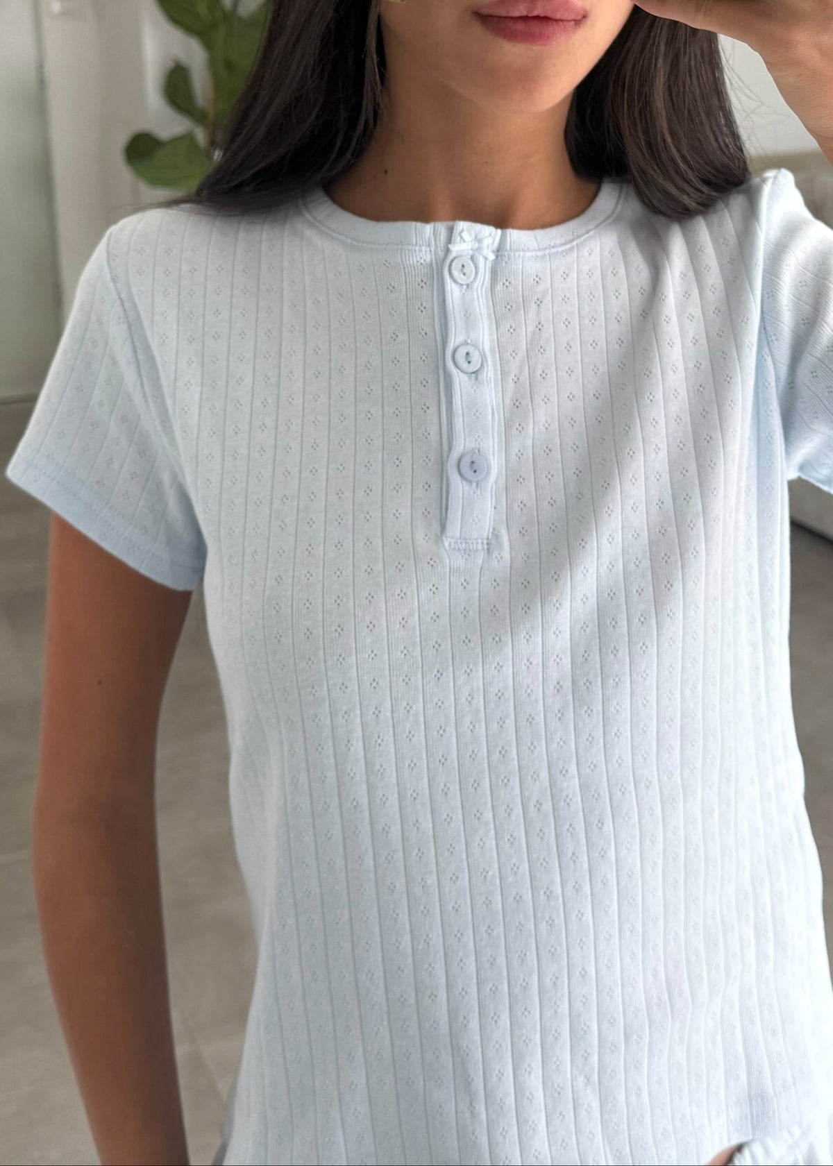 LUNA - T-SHIRT TOP Blue