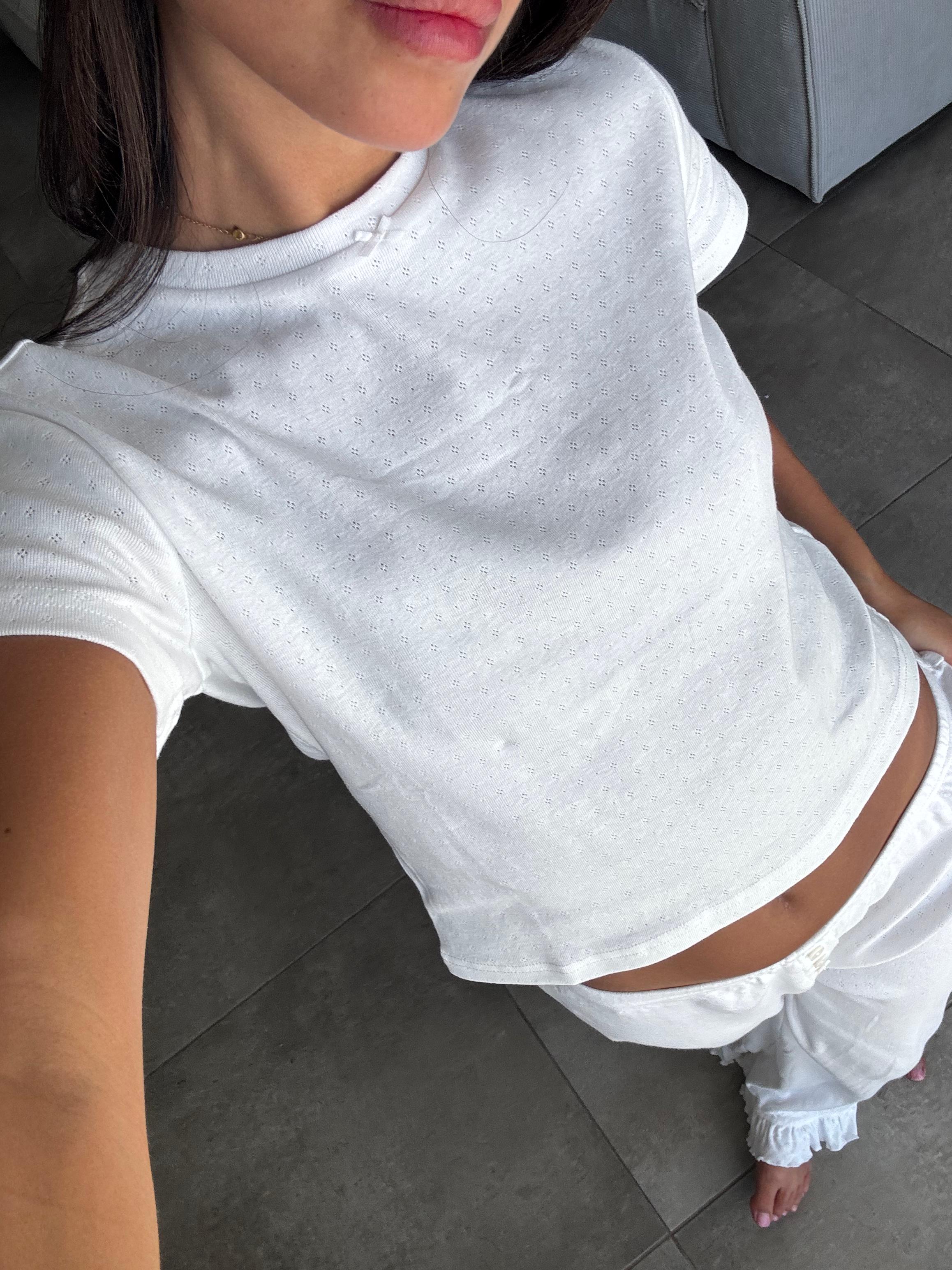 CALMA - T-SHIRT TOP White